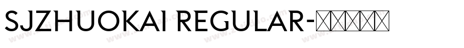 SJzhuokai Regular字体转换
